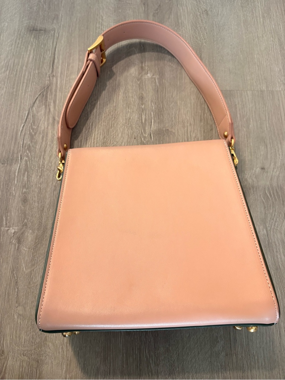 Women's Calm Down Slow Down Two-Tone Pink and Green Shoulder Bag - Picture 3 of 5
